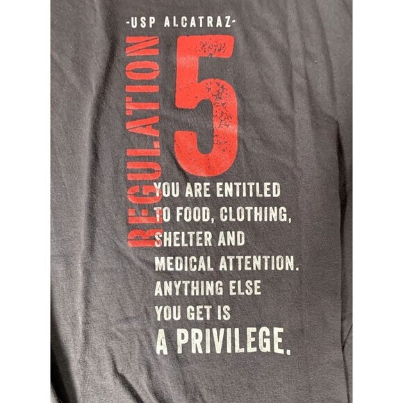 USP Alcatraz Jail Regulation T-Shirt Size Small - Picture 3 of 3
